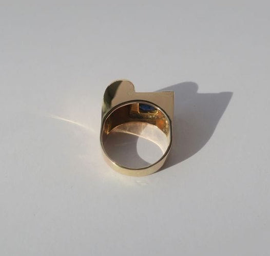 Bague 50 Importante bague Tank Art Déco 1940 58 Facettes