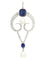 Belle Époque Elegance: Diamond Pendant with Cornflower Blue Sapphires