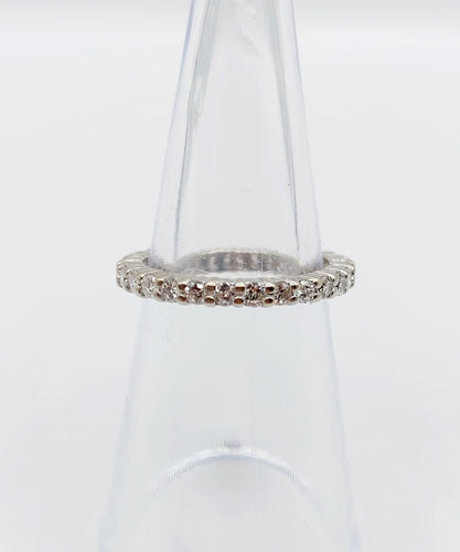 Bague 49.5 Alliance américaine or blanc et diamants 58 Facettes A05317