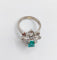 Bague 46.5 Bague vintage or blanc 14k émeraude et diamants 58 Facettes A05891