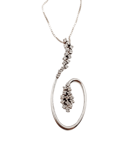 Collier Miluna - Collier vintage chaîne vénitienne en or blanc 18k et diamants 58 Facettes A03361