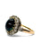 Bague ancienne or rose saphir cabochon 3,5 ct et diamants 0,60 ct 58 Facettes 1097