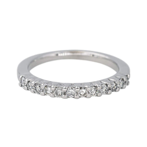 52 Bague  Demi-alliance  Or blanc Diamant 58 Facettes 4286142CN