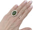 Bague 48 Bague or blanc, jade néphrite et diamants. 58 Facettes 35098