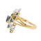 Bague Or jaune, Or blanc Saphir, Diamant