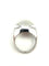 Bague 59 BVLGARI. Collection "Cabochon", bague or blanc 18K et diamants 58 Facettes