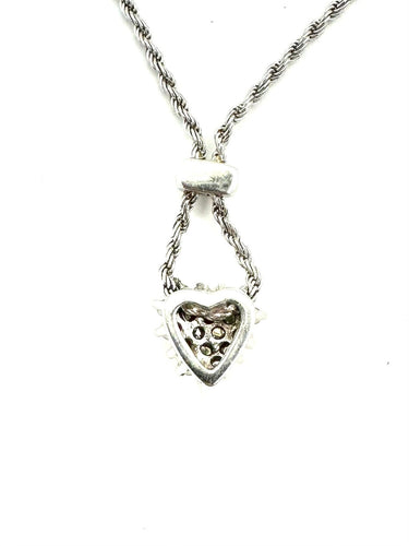 DAMIANI. Collier or blanc 18K et diamants