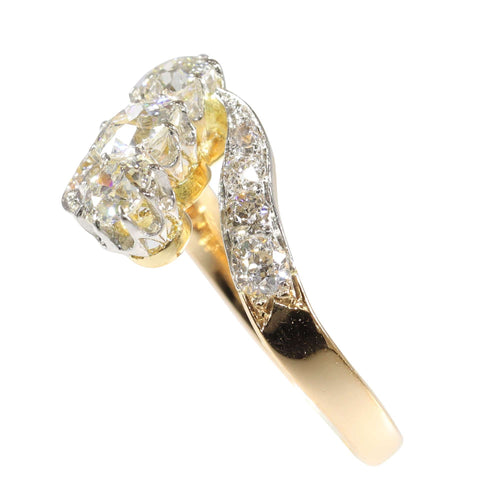 L'amour à travers le temps : bague de déclaration en diamant Belle Époque des années 1920