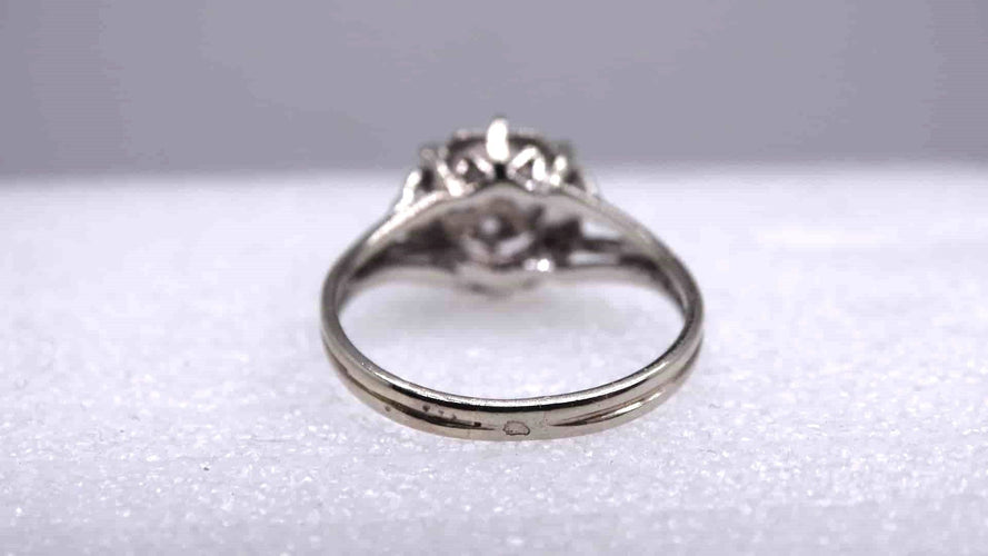 Bague 50 Bague or blanc Diamants 58 Facettes 13660