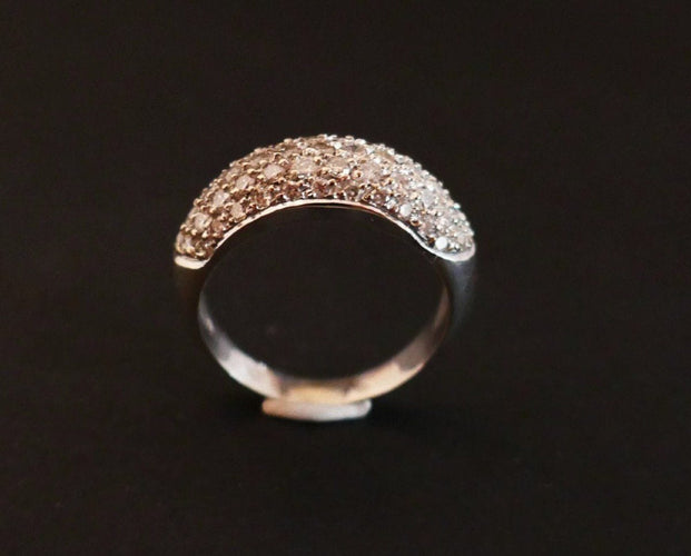 Bague 54.5 Bague pavage Diamants, Or Blanc 58 Facettes