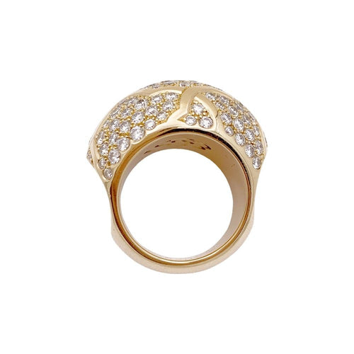 Bague 52 Bague Chanel, "Profil de Camelia" or jaune et diamants. 58 Facettes 34883