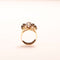 Bague 53 Bague Tank diamant solitaire or rose 58 Facettes