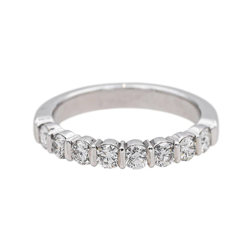 Bague 47 Bague Demi alliance Platine Diamant 58 Facettes 4913272CN