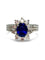 Bague 54 Bague marguerite or blanc saphir 2 ct et diamants 0,90 ct 58 Facettes 843
