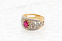 Bague 61 Bague large rubis diamants 58 Facettes 250220