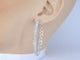 Boucles d'oreilles Boucles d'oreilles créoles en or blanc avec diamants 58 Facettes 2054
