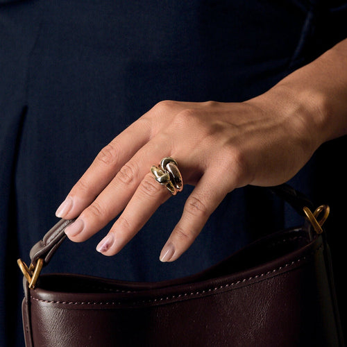 Bague 55,5 Bague trois ors entrelacés. 58 Facettes ARL0761