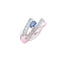Bague 56.5 Bague or blanc, saphir, diamants 58 Facettes AA 1651