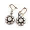 Boucles d'oreilles Boucles d'oreilles basses en or jaune et argent avec diamants 58 Facettes