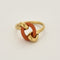 Bague 54 Bague en or jaune et corail 58 Facettes HOU5502