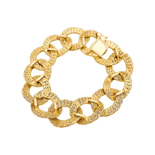 Bracelet Georges Lenfant, maillons "paillettes".
