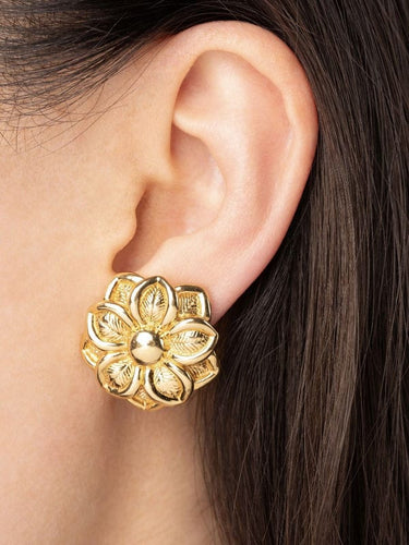 Boucles d'oreilles CHIMENTO boucles d'oreilles fleur en or jaune 18k 58 Facettes