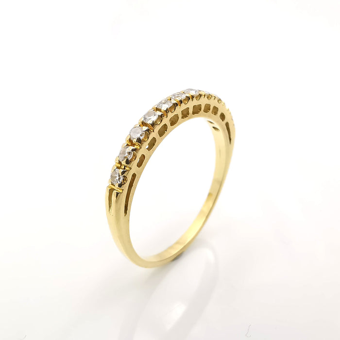 Bague en or jaune et diamants