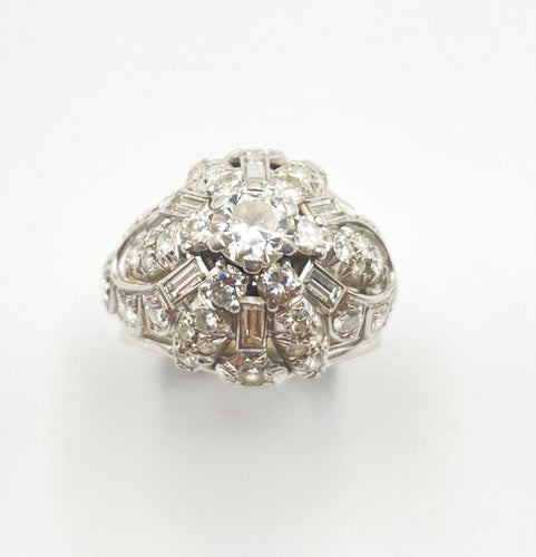 Bague Bague Dome Diamants Vintage 58 Facettes