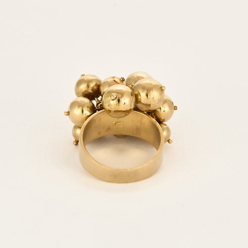 Bague 50.5 Bague en or jaune et perles d'or 58 Facettes CHAL0200