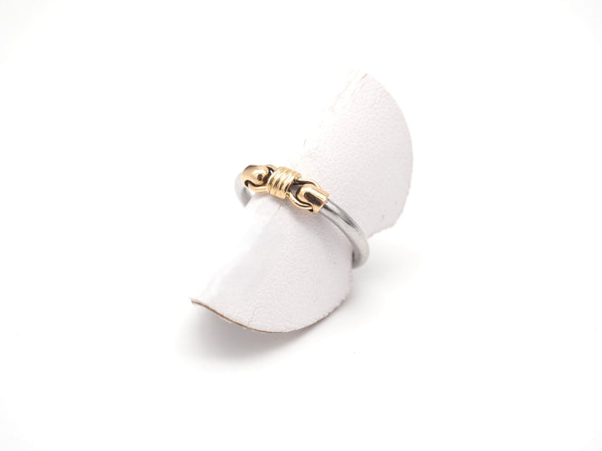 Bague 48 FRED - Bague force 10 acier et or 58 Facettes