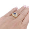 Bague 50 Bague or jaune, diamants et saphir. 58 Facettes 33326