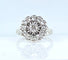 Bague 54 Bague marguerite en or blanc, platine et diamants 58 Facettes AB625