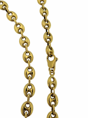 Collier UnoAErre Collier à maillons marins en or jaune 18 carats 58 Facettes