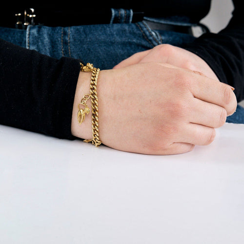 Bracelet Bracelet souple or jaune et charms 58 Facettes LEN1216