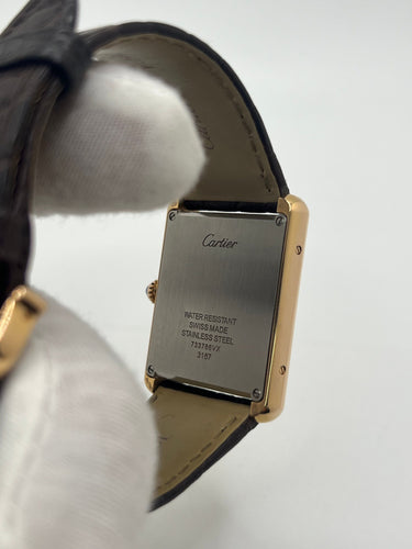 Montre Cartier Tank Solo Or Jaune 18 carats 58 Facettes