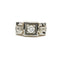 Bague 55 Bague or blanc et diamants 58 Facettes 240303R