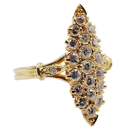 Bague 53.5 Bague marquise or et diamants 58 Facettes A04191