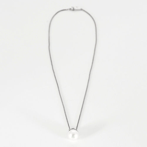 Collier Collier or blanc perle diamants 58 Facettes LP912