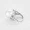 Bague 52,5 Bague en or blanc, perle de culture blanche et diamants 58 Facettes RAM3104