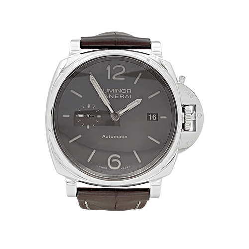 Montre Montre "Panerai Luminor Due", acier, cuir. 58 Facettes 34678