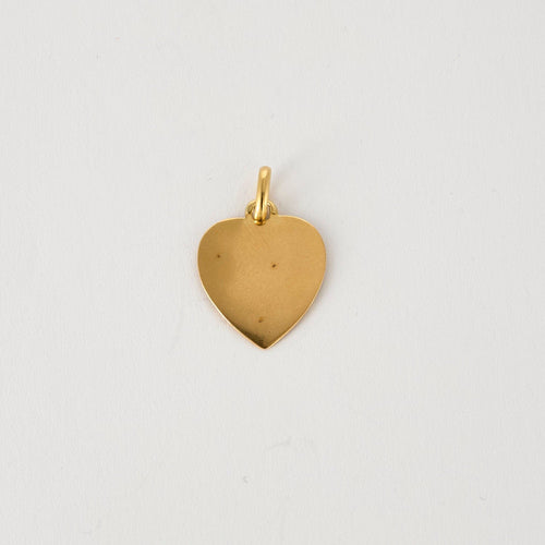 Pendentif AUGIS - Médaille d'amour - or jaune et rubis de synthèse 58 Facettes SEN1988