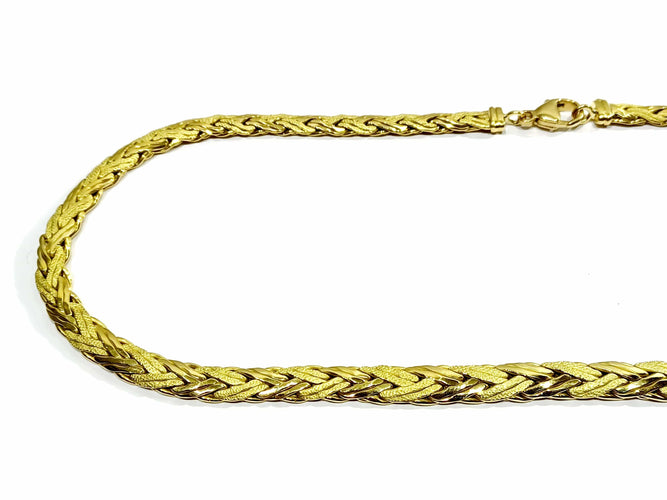 Collier Collier Or jaune Lisse et Sablé 58 Facettes