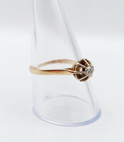 Bague 60.5 Bague solitaire art déco or rose et diamant 58 Facettes A05709