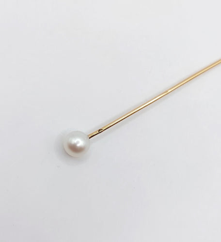 Broche Epingle à cravate ou chapeau or rose et perle (circa 1900) 58 Facettes A05854