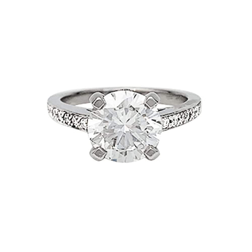 Bague 49 Bague platine avec diamant de 2,02 carats - Certificat HRD 58 Facettes 30455