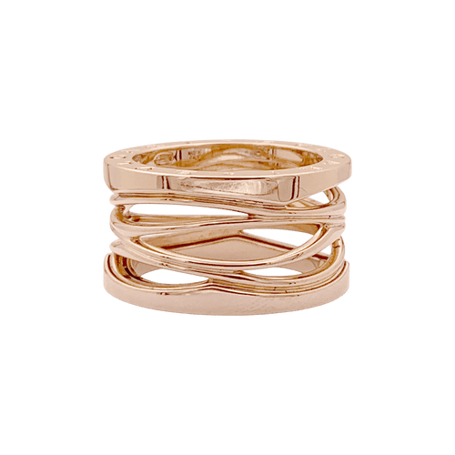 Bague 54 Bague Bulgari "B.Zero1 Zaha Hadid" en or rose. 58 Facettes 34743
