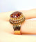 Bague 51.5 Bague en or jaune 18 carats et citrine Madère 58 Facettes AB496