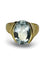 Bague 57 Bague or jaune et aigue-marine 5 ct 58 Facettes 70101