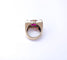Bague 51 Bague tank or et rubis 58 Facettes Ba.Tank.RuSy1725