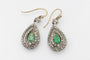 Boucles d'oreilles Antique yellow Gold and Silver Earrings with Emeralds and Diamonds 58 Facettes 11464